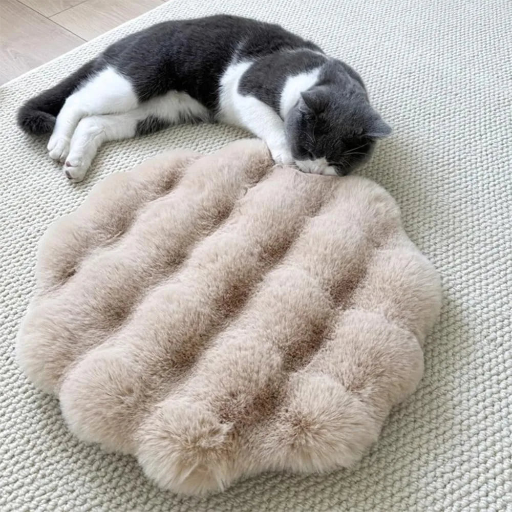 Round Cat Pad Non-slip Bottom Insulation Feature Pet Cushion, Washable
