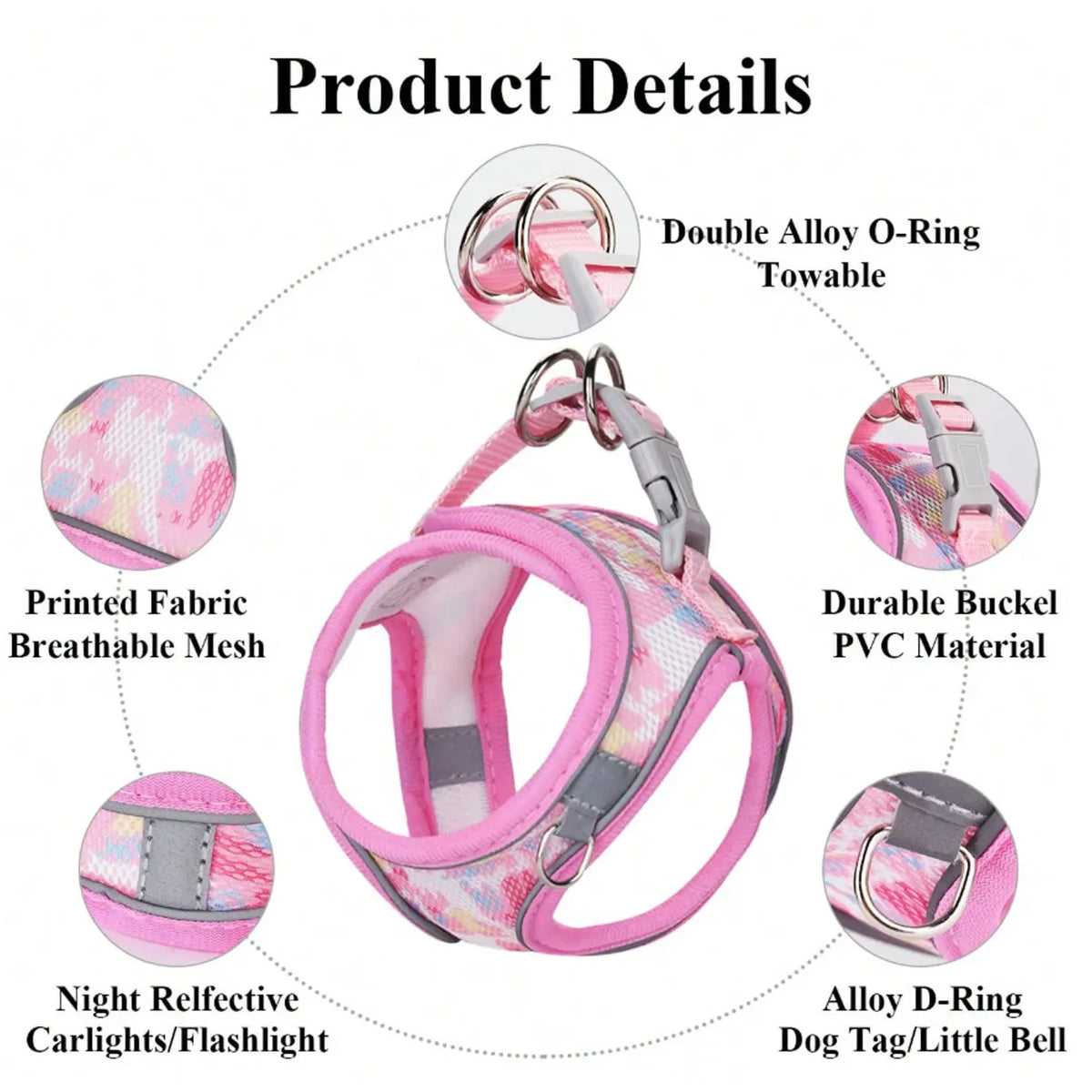 DH008 Small Dog Safety Leash Set, Non-Pull - ProPawPet.com