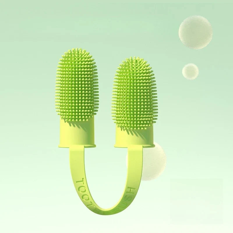 1pc Pet Two Finger Toothbrush Dog Cat Finger - ProPawPet.com