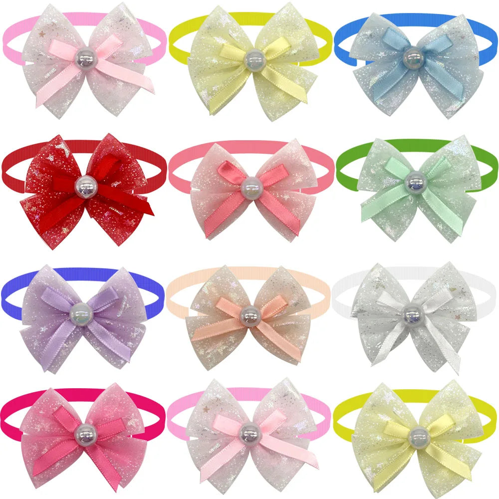 50/100pcs Pet Dog Bow Ties Collar Spring - ProPawPet.com
