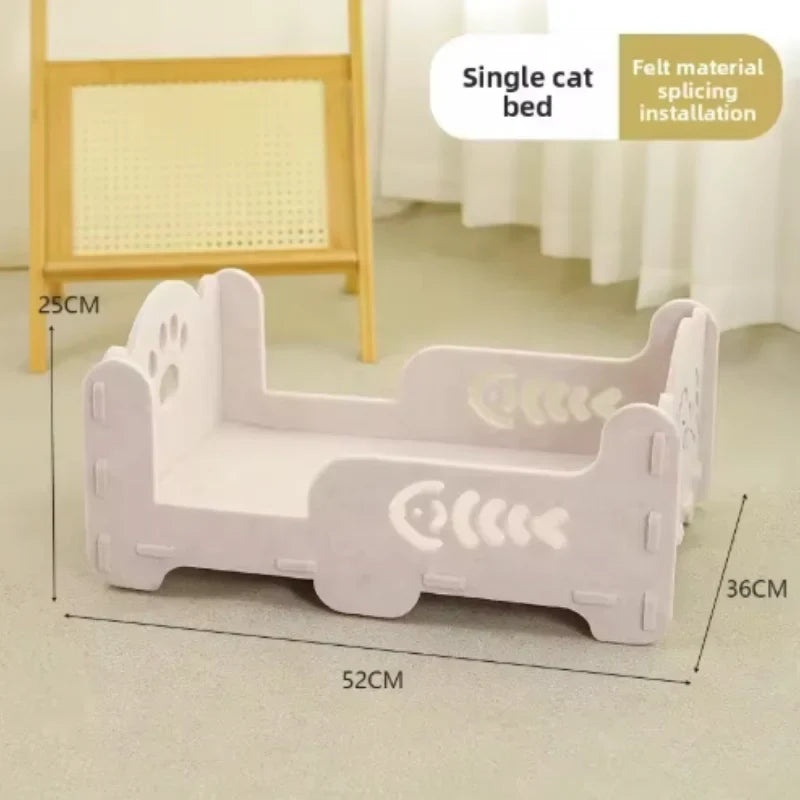 2-Layer Felt Cat Home Indoor Multi Functional Pet Bed – Cat Supplies