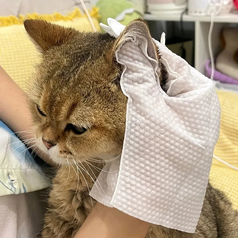 30/6PCS Cat Dog Disposable Glove Towels Pet - ProPawPet.com
