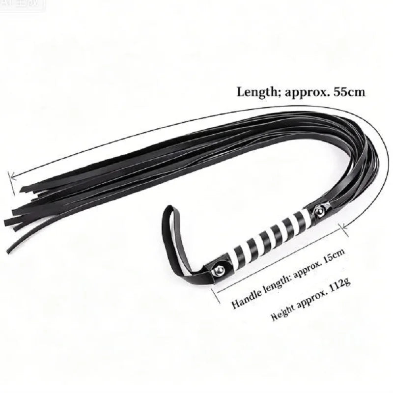 70cm Rivet Inlay Handle Leather Tassels Horse Whip – Whips, Crops & Spurs