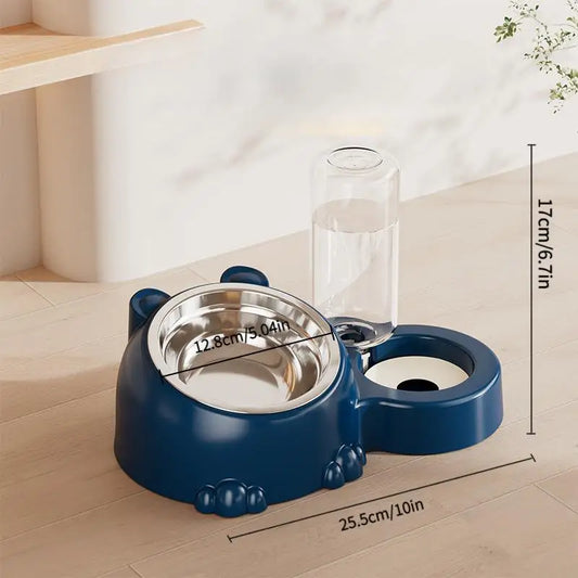 Pet Bowl 2-in-1 Auto Water Feeder, Tilted - ProPawPet.com