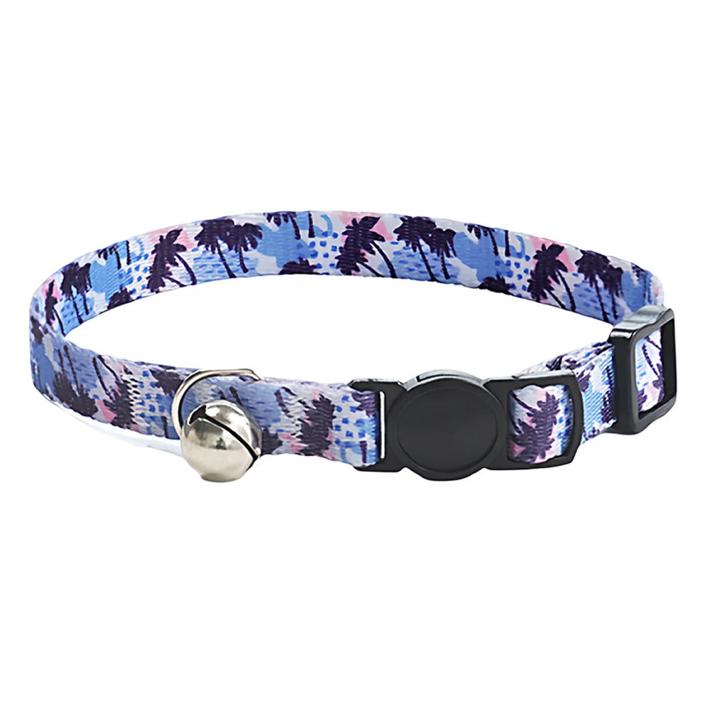 Breathable Handmade Adjustable Kitten Collar with Bell Breakaway Clip
