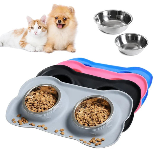 Stainless Steel Pet Dog Feeder Silicone - ProPawPet.com