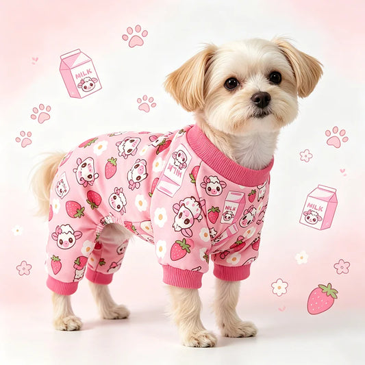 Dog Pink Milk and Sheep Pajamas Dog Costumes - ProPawPet.com