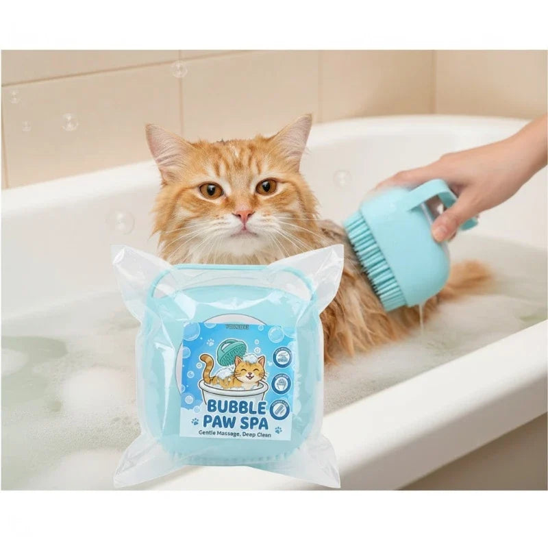 Pet Bath Massage Brush Soft Silicone Dog & Cat Shower Grooming Comb – 3 Colors