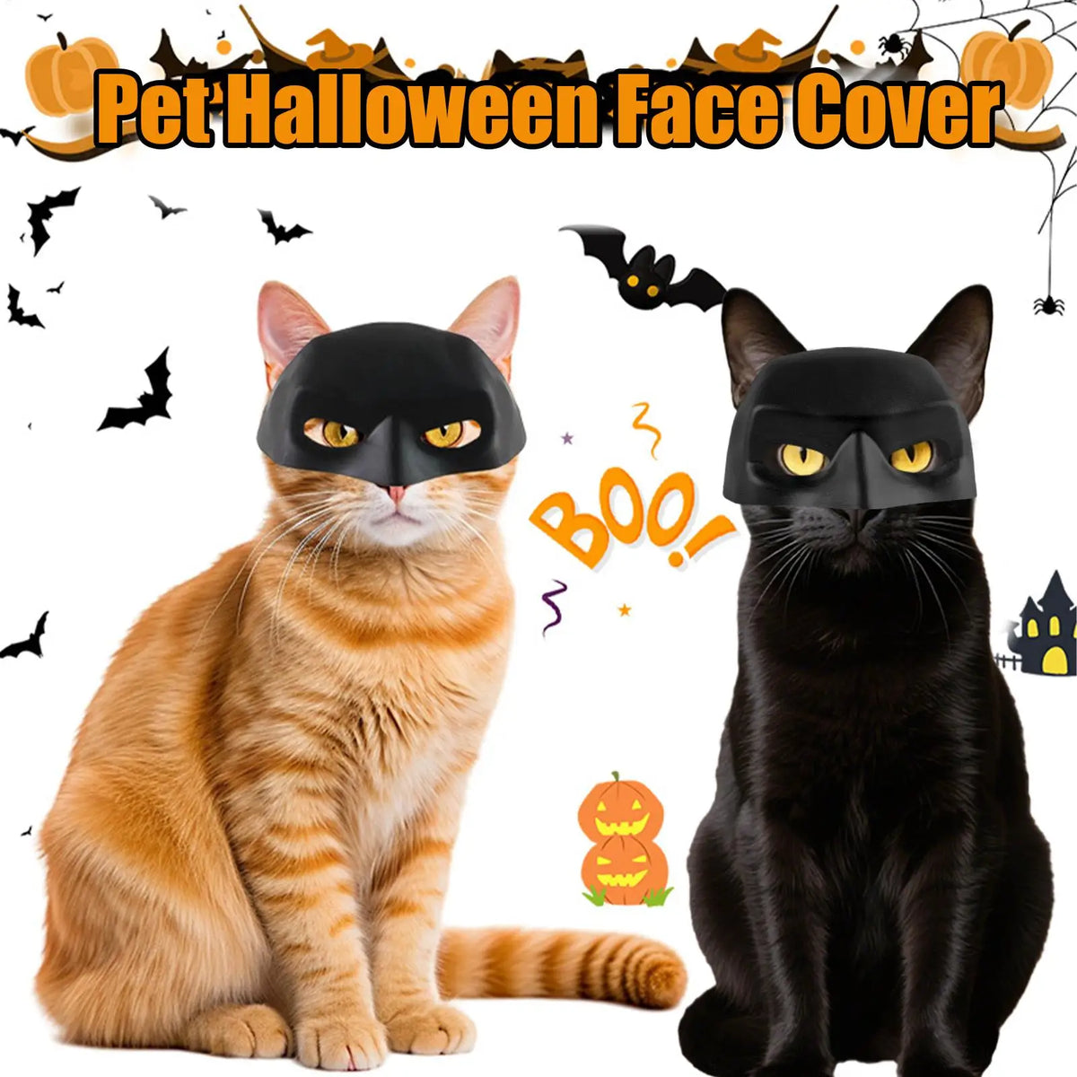 Black Bat Cat Avenger Mask Superhero Pet - ProPawPet.com