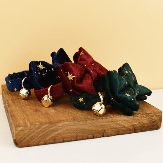 Cat Collar with Name Plate Bell Bow Tie - ProPawPet.com