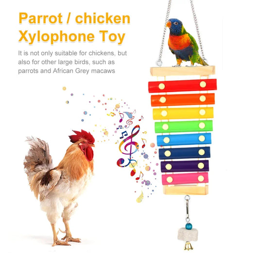 Bird Chicken Xylophone Toy Wooden - ProPawPet.com