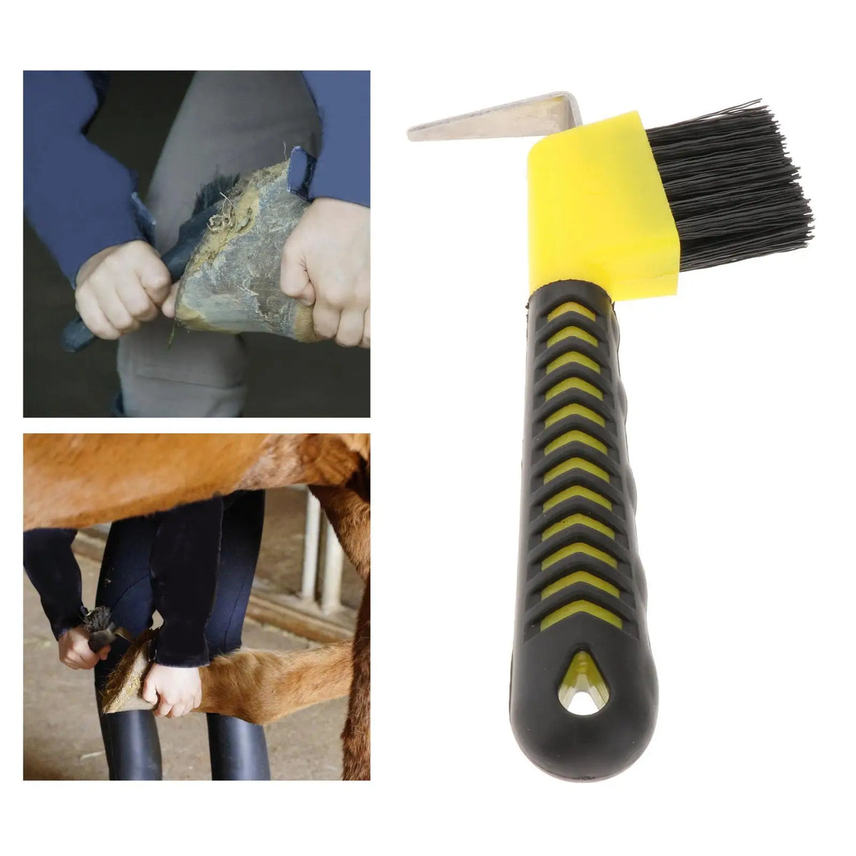 Horse Hoof Pick Brush Tool Equestrian Grooming Cleaning Barber