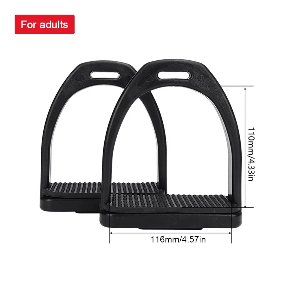1Pair POM Western Horse Stirrups Black High Strength Nonslip – 2 Colors