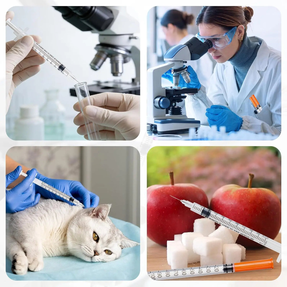 200/100 Pack 0.5/1ml Syringes with Needle - ProPawPet.com