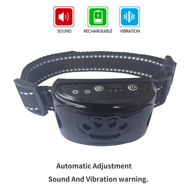 Dog Collar Anti Bark Control Training Accessories Waterproof – 3 Colors