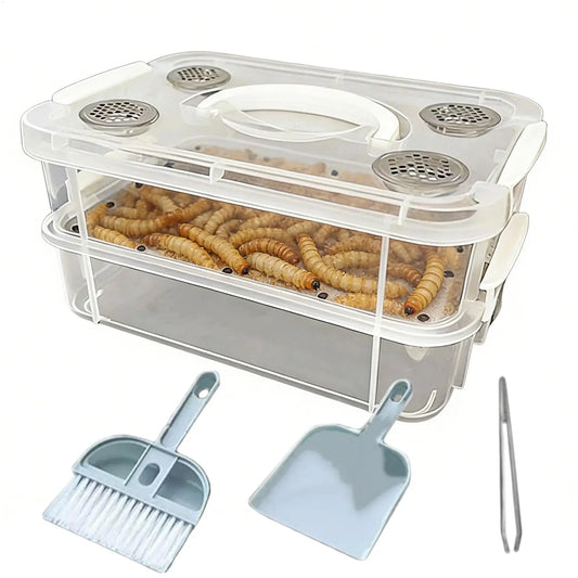 Mealworm Breeding Bins 2-Layer Transparent - ProPawPet.com