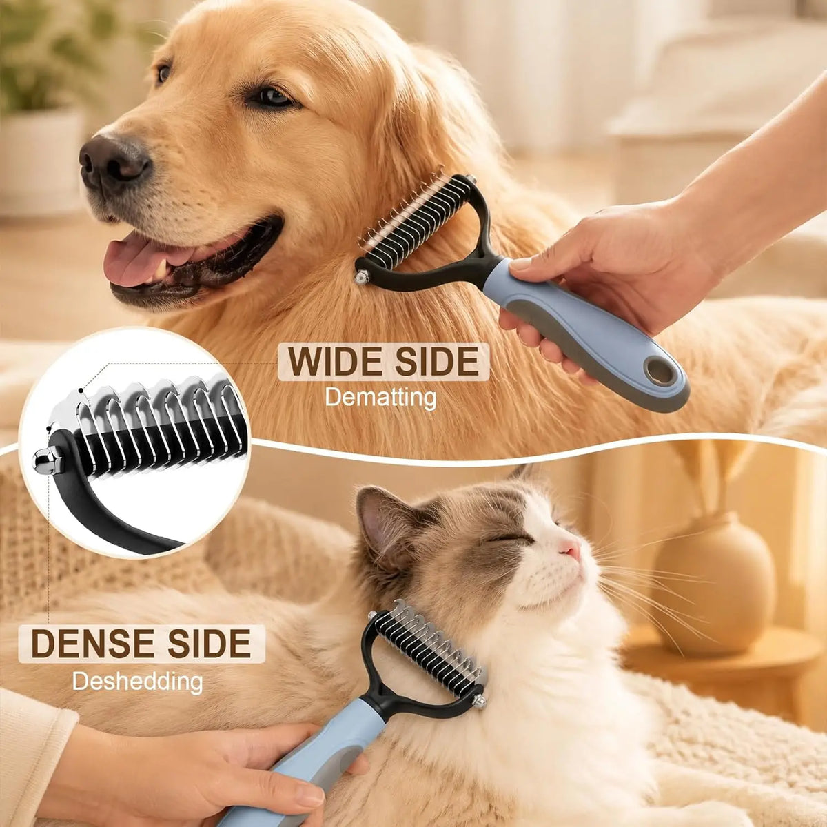 Double Sided Pet Grooming Brush for - ProPawPet.com