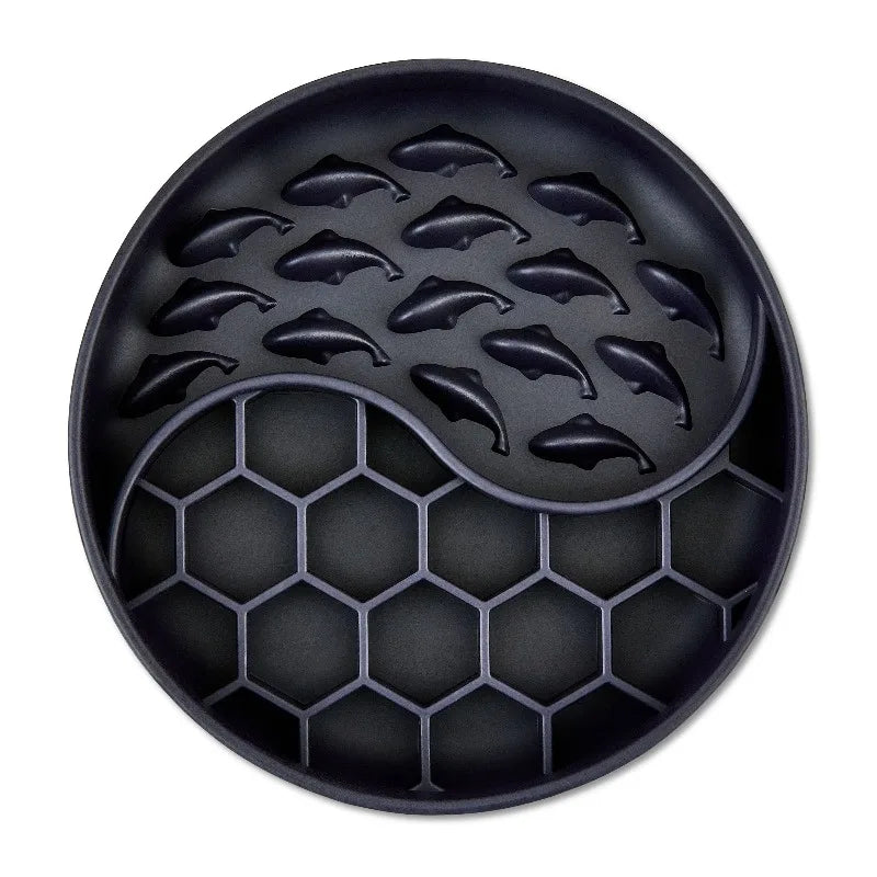 Silicone Slow Feeder Bowl for Pets, Black - ProPawPet.com