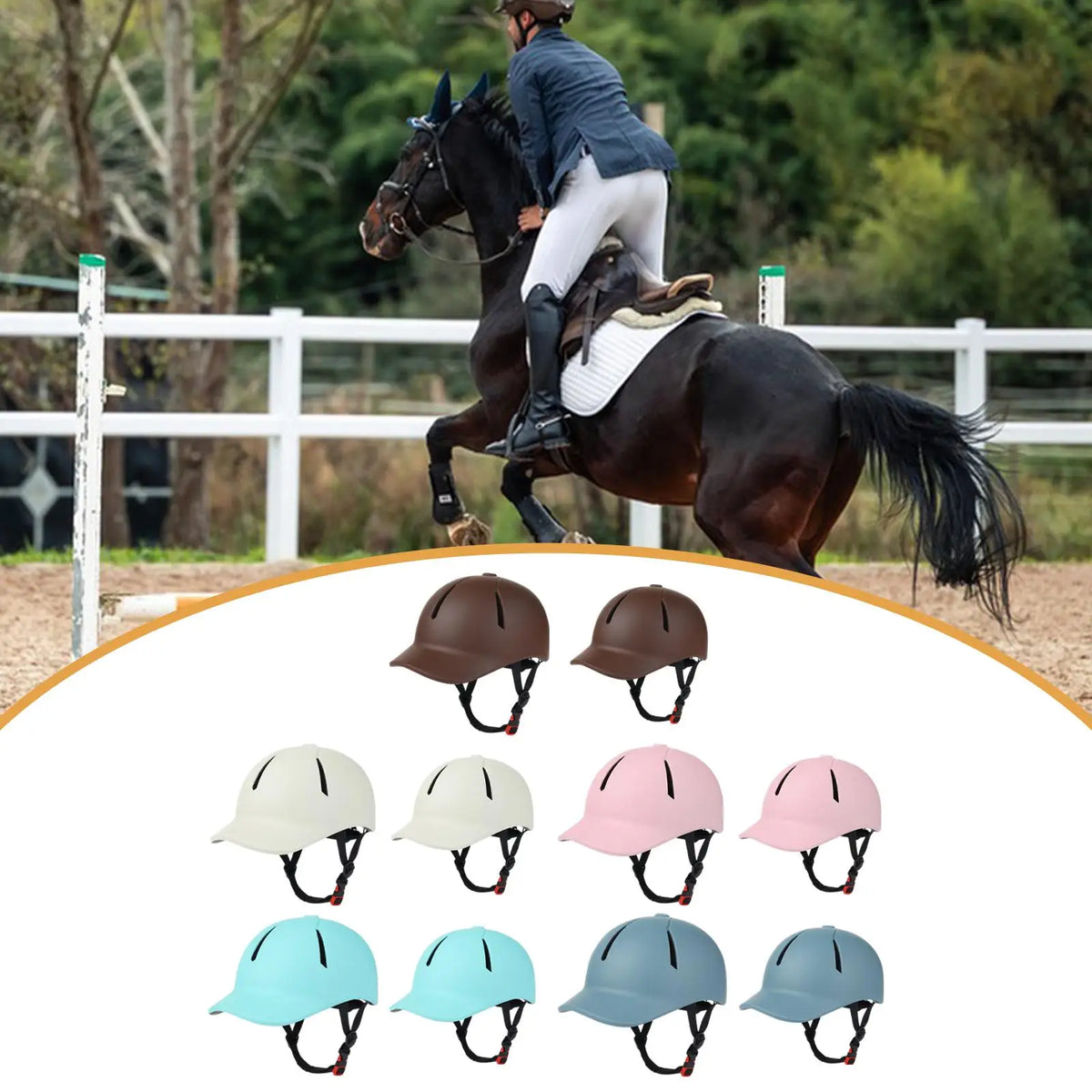 Horse Sports Helmet Impact Resistant EPS PC - ProPawPet.com
