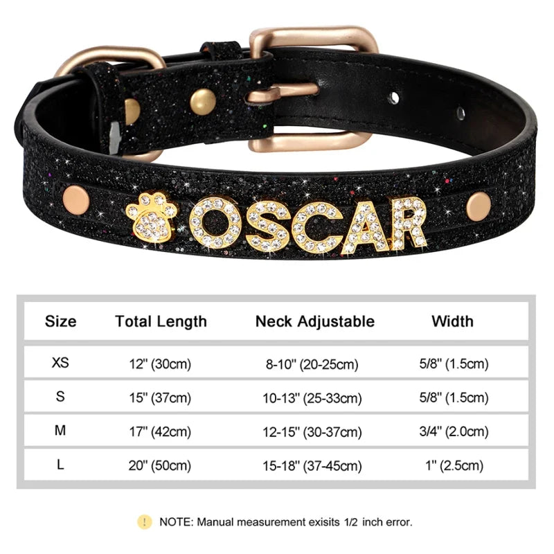 Bling Crystal Puppy Dog Collars Personalized - ProPawPet.com