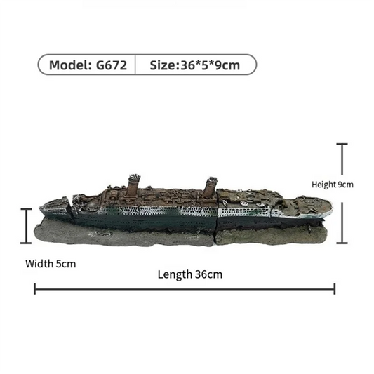 A19F-Aquarium Shipwreck Fish Tank Fish Tank - ProPawPet.com