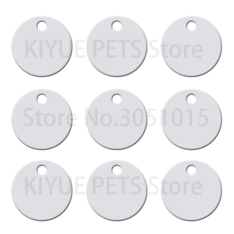 20Pcs Round Shape Aluminum Pet ID Tag 2 - ProPawPet.com