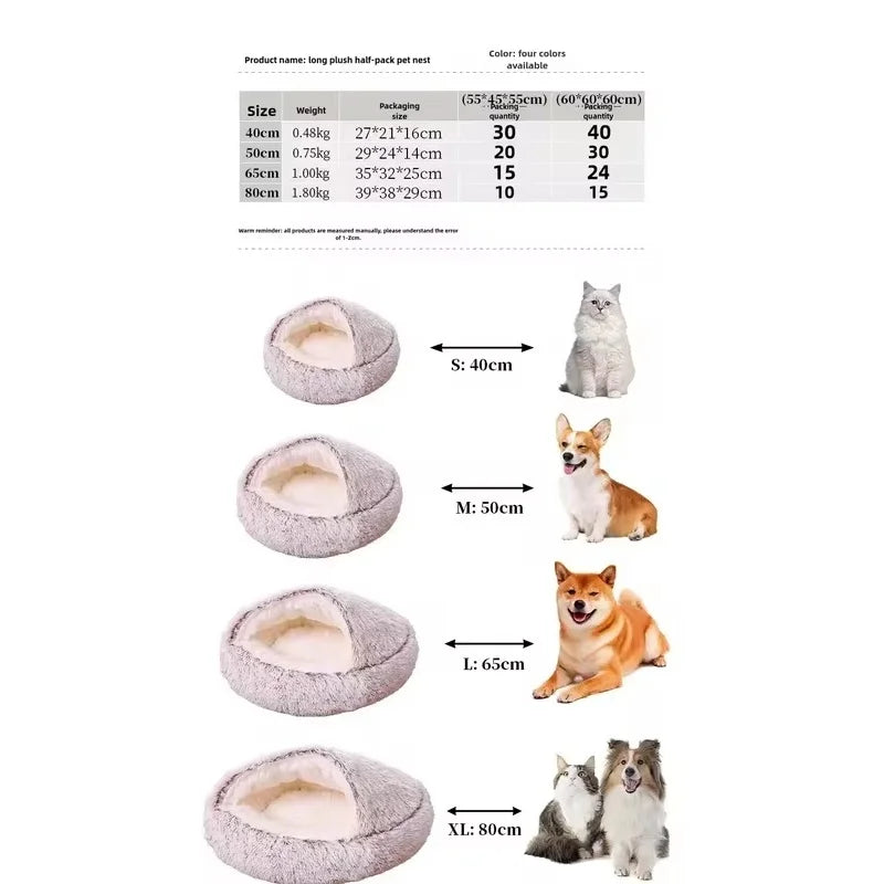 Winter Plush Pet Bed for Cats - Soft - ProPawPet.com
