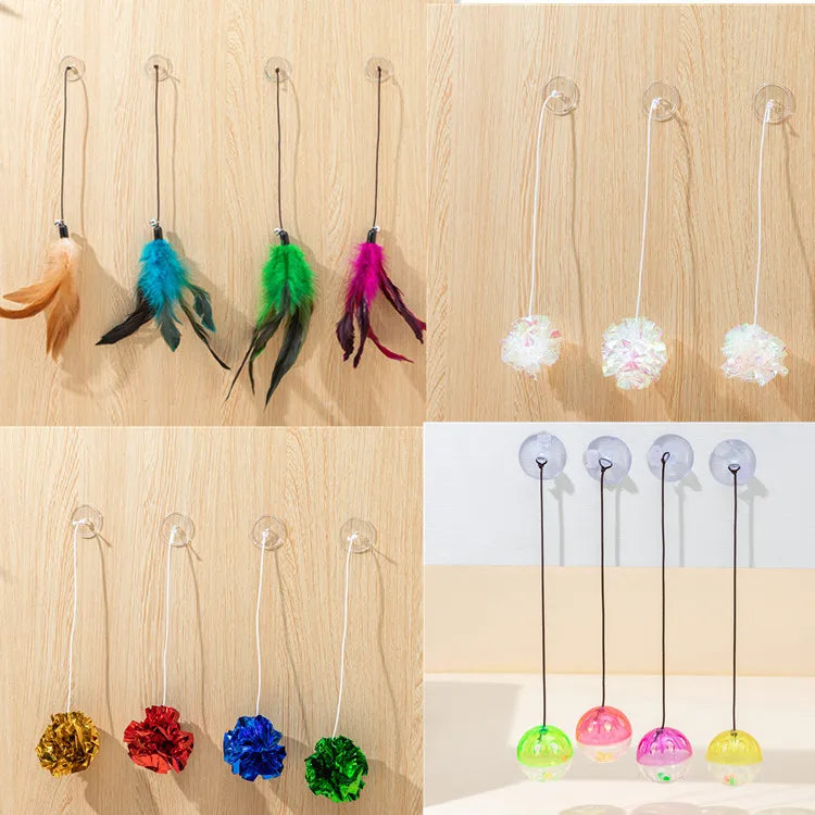 Cat Toy Stick Feather Wand With Bell Mouse - ProPawPet.com