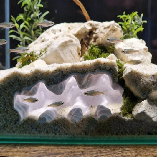 3-Hole Wave Underwater Cave, Guppy & Small - ProPawPet.com