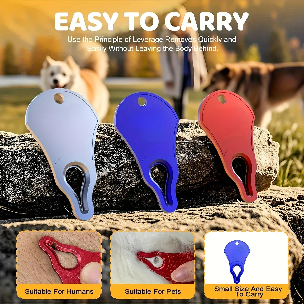 1PC Random Color Portable Tick Remover Tool, - ProPawPet.com
