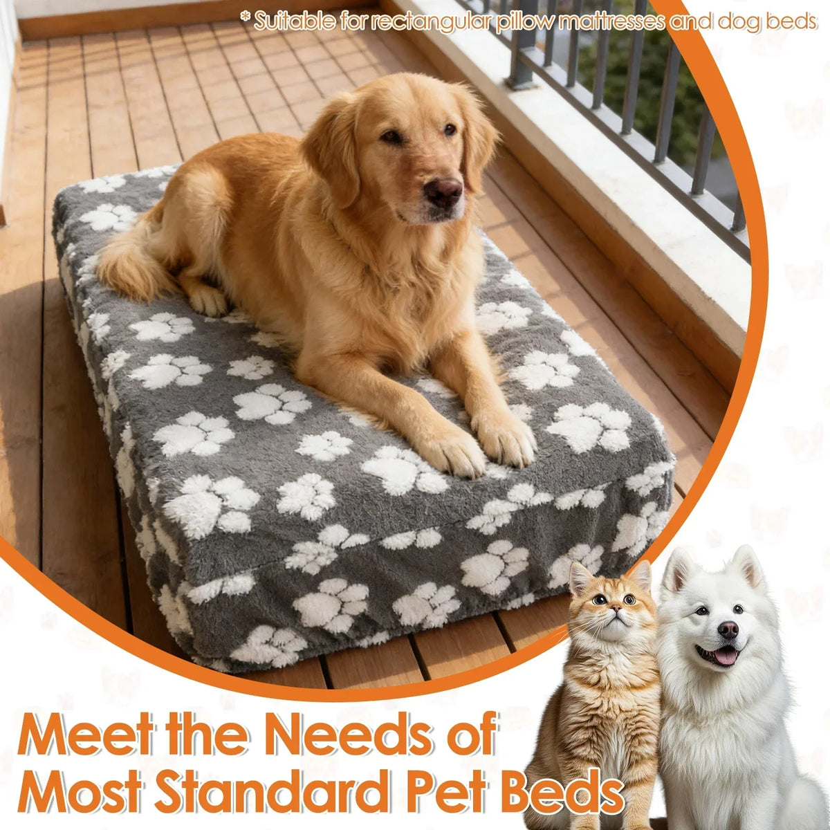 Dog Bed Cover Cotton Velvet Replacement Pet - ProPawPet.com