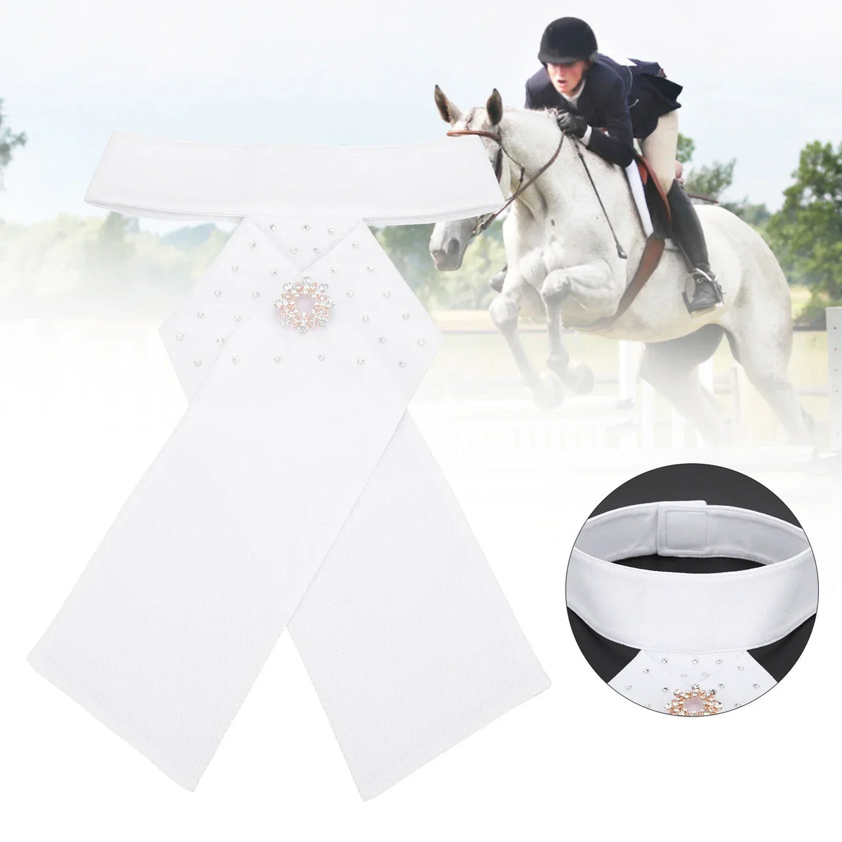 Adult Horse Riding Combed Cotton Stock Tie - ProPawPet.com