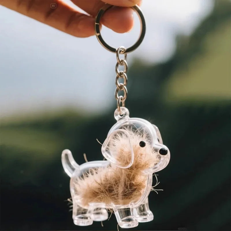 Dog Hair Storage Cute Pendant Keychain Bag - ProPawPet.com