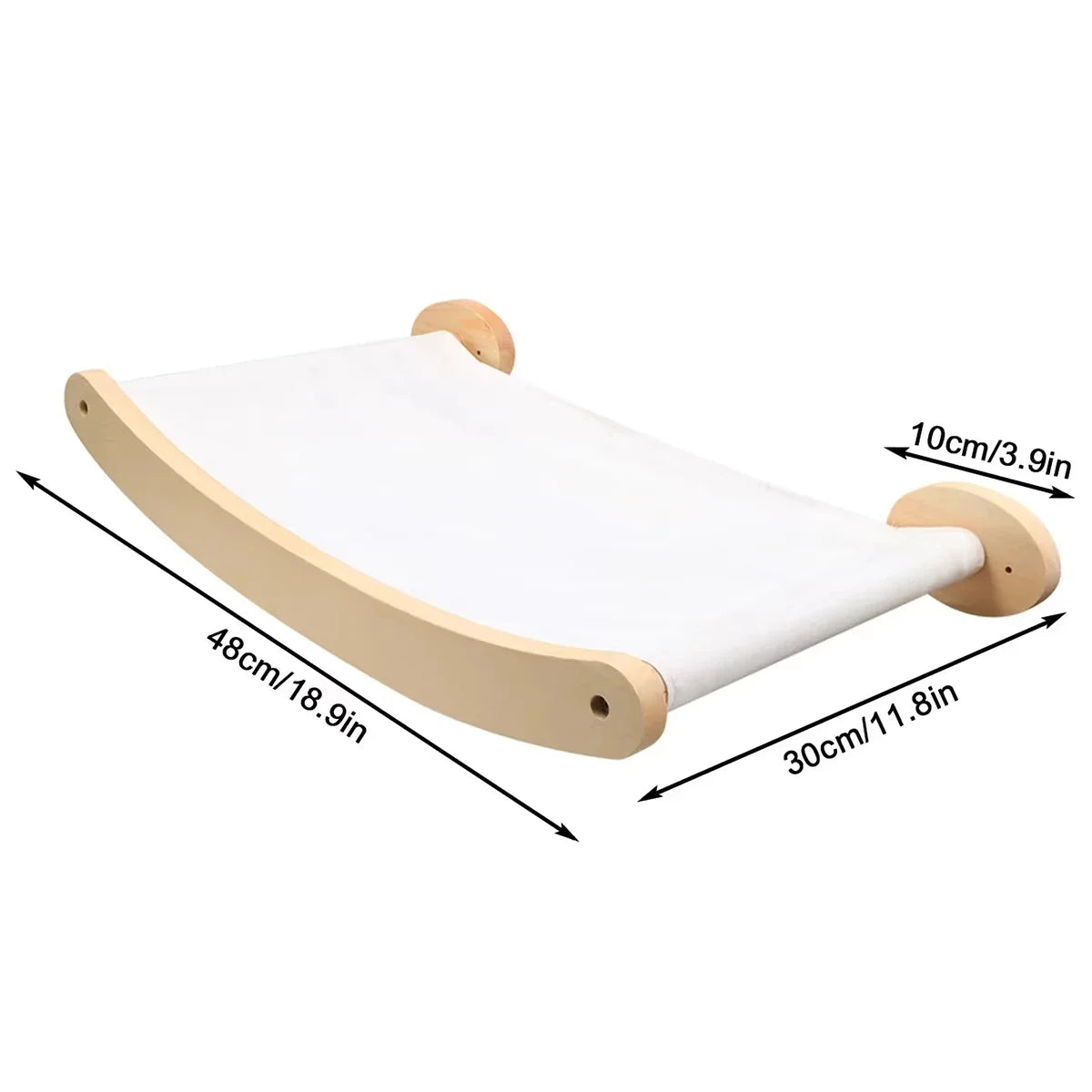 Wood 39.4in Wall-mounted Cat Roped Bridge for Indoor Steps – photo 13