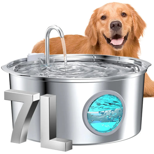 Large Dog Water Fountain, Stainless Steel - ProPawPet.com