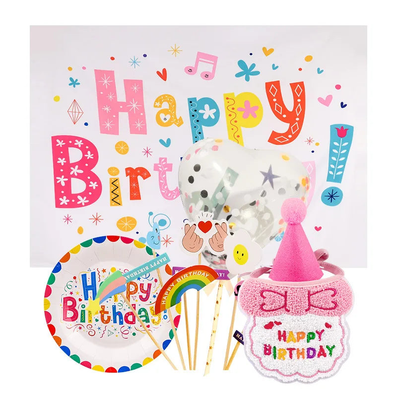 1Set Cute Puppy Kitten Birthday Hat and - ProPawPet.com
