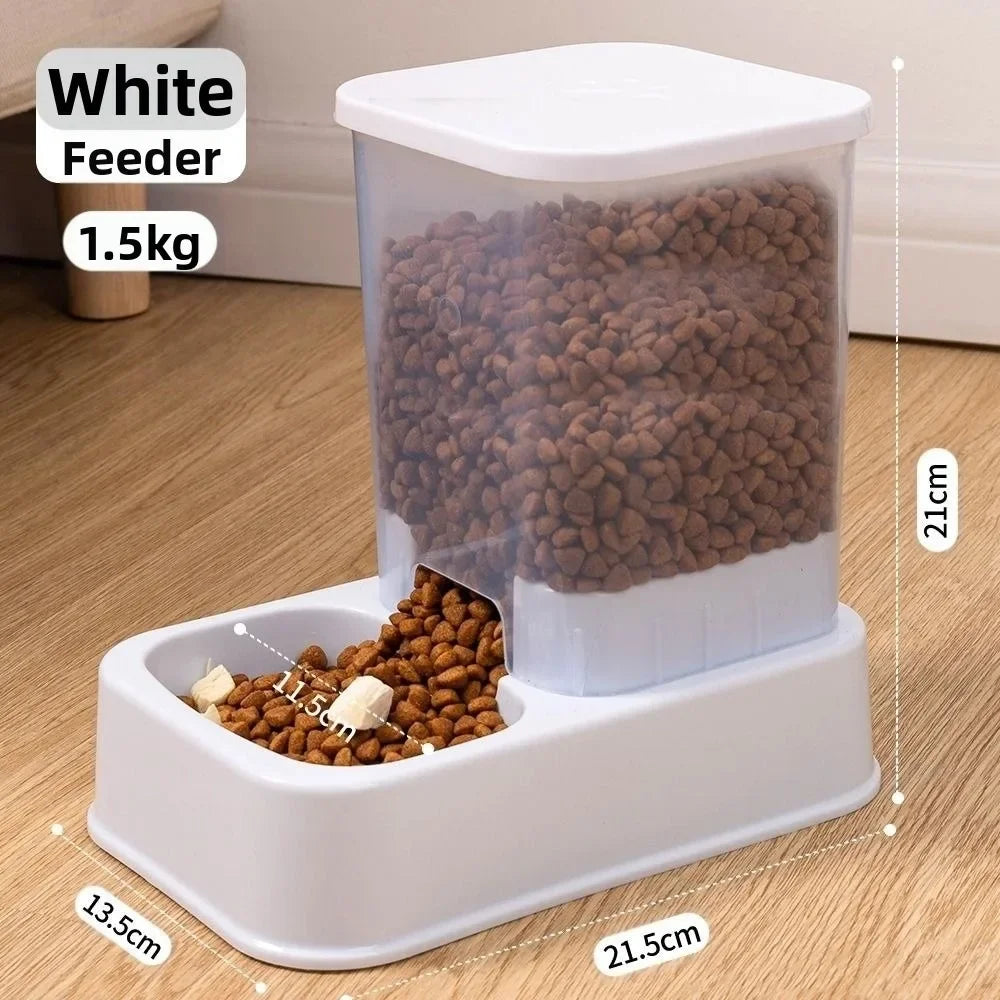 800ml Pet Automatic Feeder Large Capacity 2 Styles Cat & Dog – Cat Supplies
