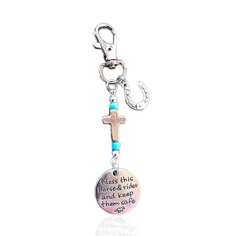 Horse Saddle and Bridle Charm Clip Bless This – 6 Colors