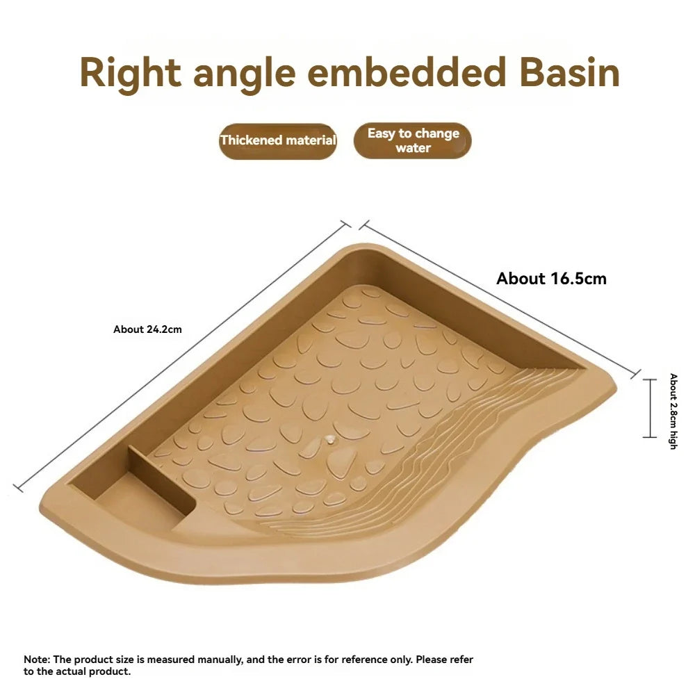 Yellow Edge Turtle Bath Basin Half Water Reptile – 11 Colors