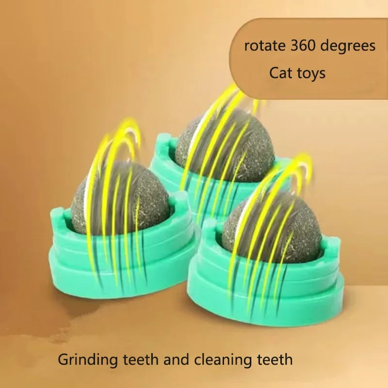 KEMORELA Catnip Cat Wall Stick-on Ball Toy - ProPawPet.com