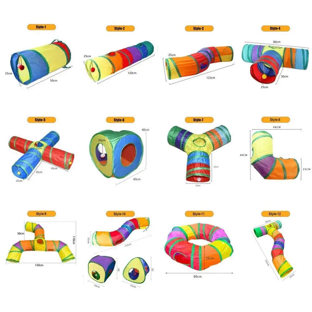 Polyester+Steel Wire Cat Tunnel Tube - ProPawPet.com