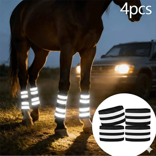 4pcs Dual-color Horse Reflective Leg Wraps - ProPawPet.com