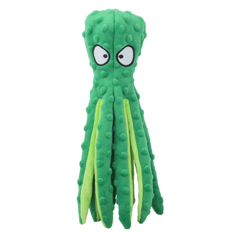 Soft Plush Octopus Pet Toy Squeaky Interactive Self Entertainment – Dog Supplies