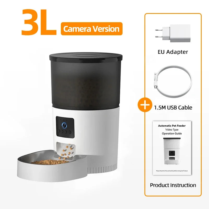 Rojeco Automatic Cat Feeder with Camera Video Food Dispenser – Cat Supplies