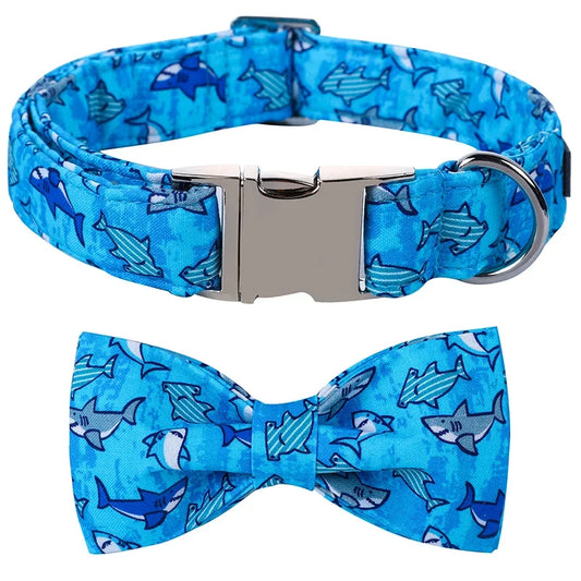 Personalized Summer Dog Collar with Bowtie - ProPawPet.com