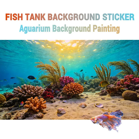 Sun Coral, Fish Tank Background Painting, - ProPawPet.com