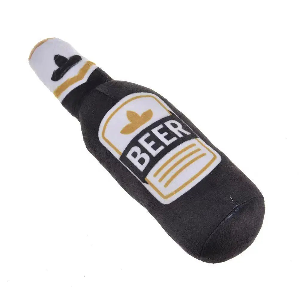 Printed Pattern Plush Filling Vodka Whiskey Bottle – Dog Supplies