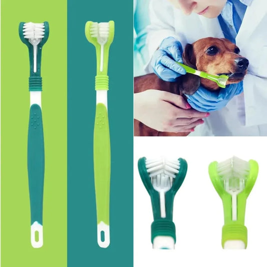 3-Sided Pet Toothbrush Dog Plastic - ProPawPet.com