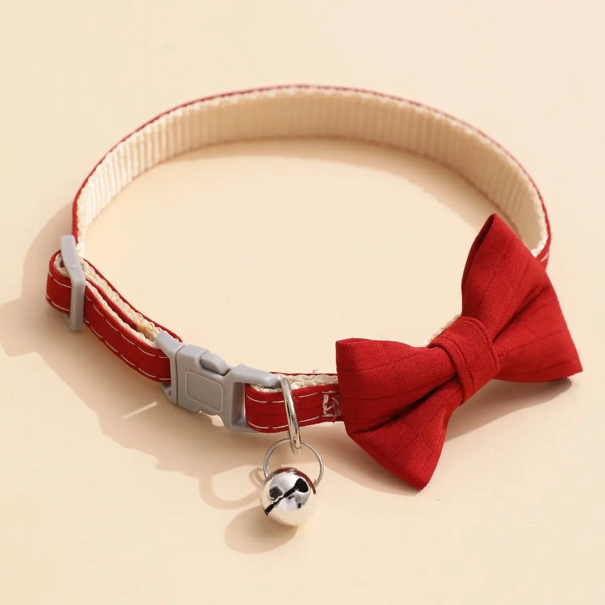 Pet Breakaway Cat Collar Bow Tie and Bell Cute Plaid Christmas – Cat Supplies