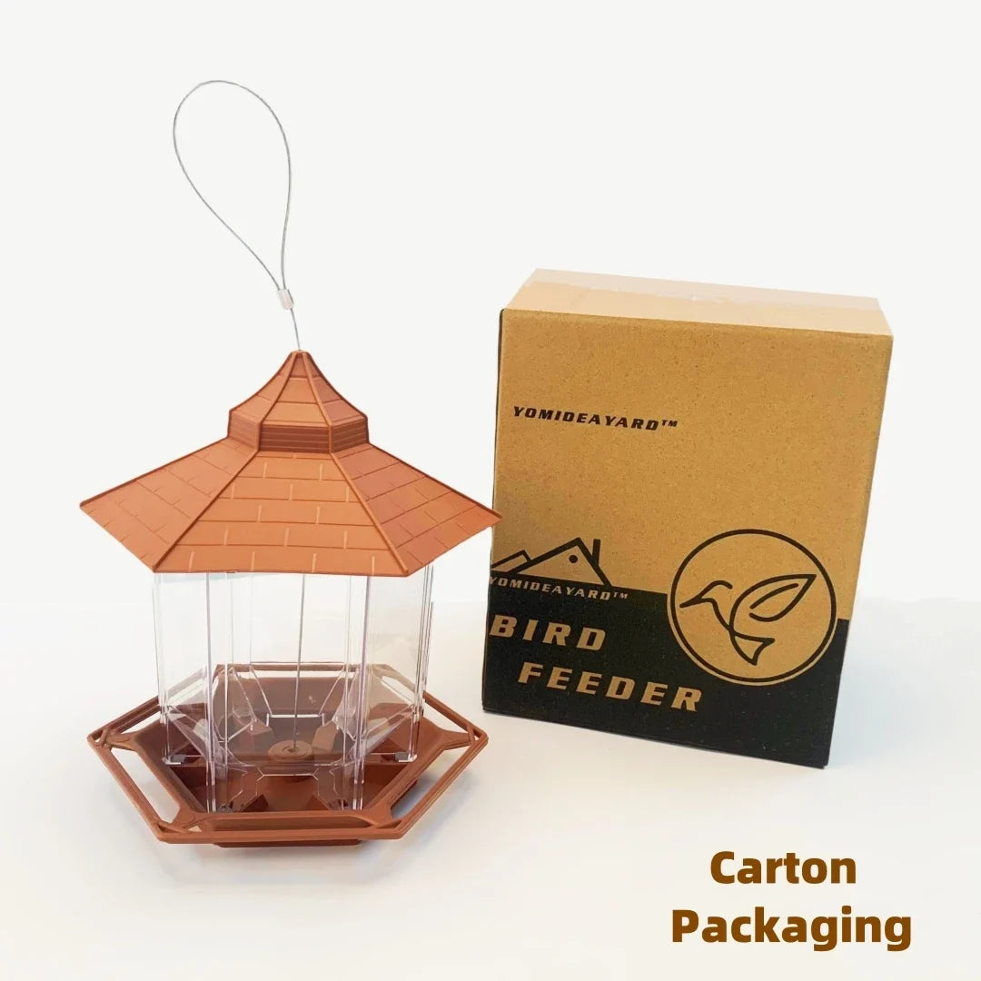 Automatic Bird Feeder Hanging Food Feeding Tool Gazebo Outdoor – 2 Colors